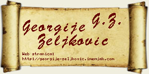 Georgije Zeljković vizit kartica